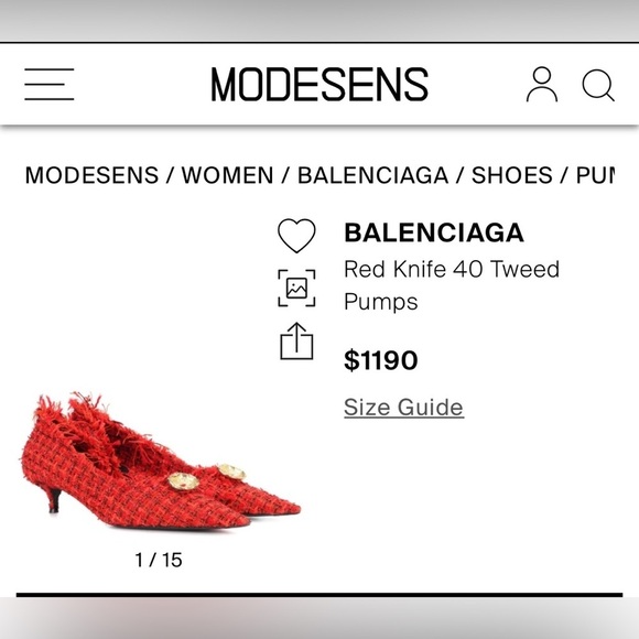 NWOT Balenciaga Tweed Knife Kitten Heel D'orsay Pumps Tweed with Dust Bag - Picture 10 of 14